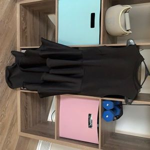 High Low Dress Shirt in Black